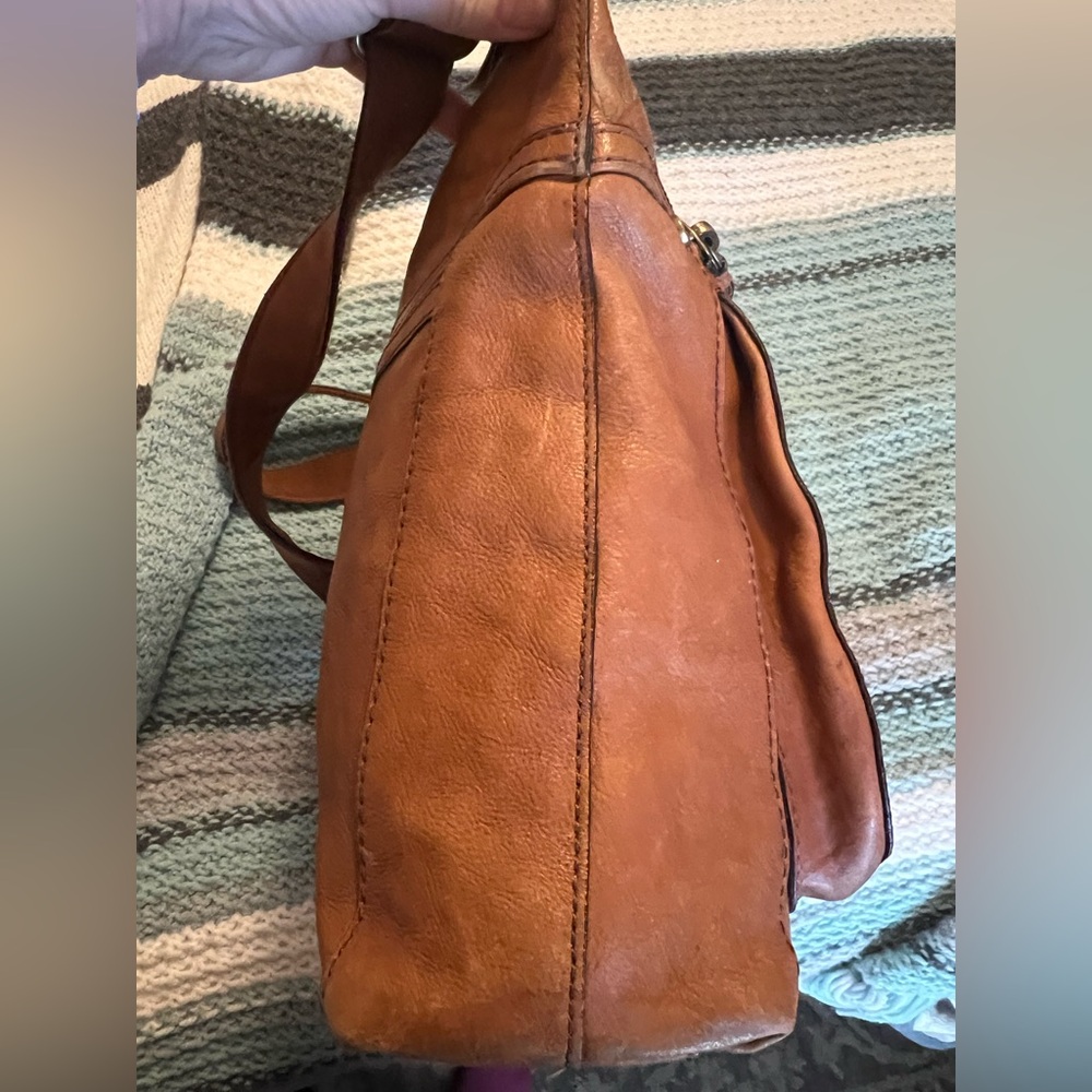 Fossil Sasha Floral Tooled Leather Crossbody Bag - British Tan - Picture 4 of 11